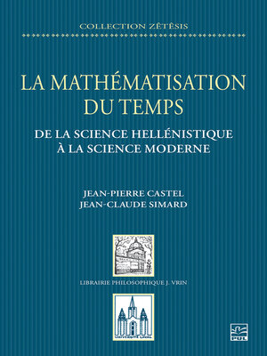 cover image of La mathématisation du temps